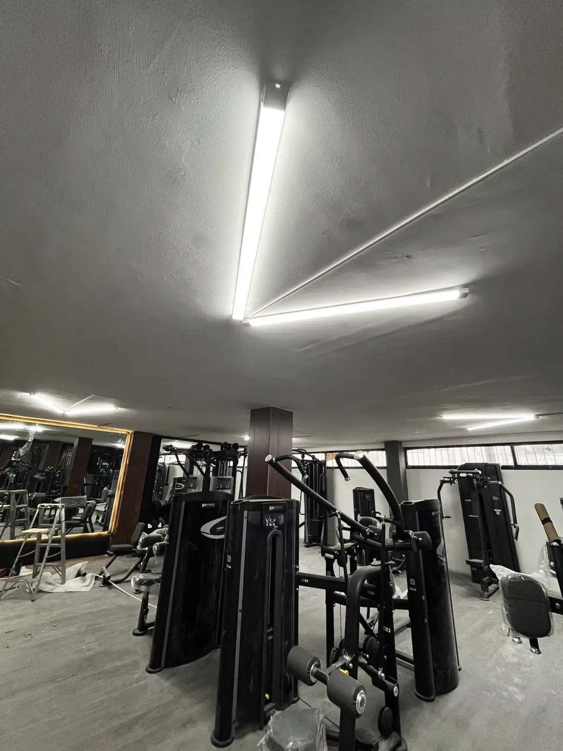 Área de entrenamiento con luz natural